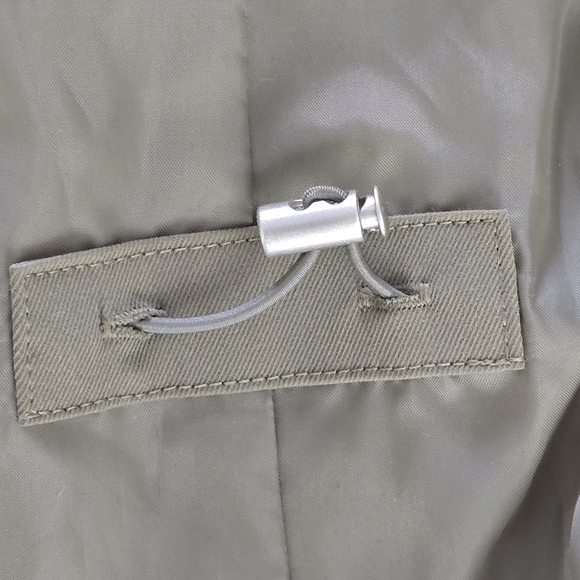 HUM Olive Green Double-Breasted Trench Coat Size M - Picture 8 of 11